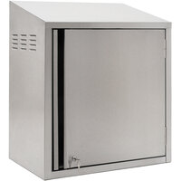 Eagle Group WCH4-24C-RL 24 inch Type 430 Stainless Steel Chemical Storage Wall Cabinet with Key Lock - Right Hinged