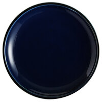 Acopa Keystone 6 inch Azora Blue Stoneware Coupe Plate - 4/Pack