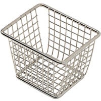 American Metalcraft FBSR43 4 1/8" x 3 3/8" x 3" Stainless Steel Rectangular Mini Fry Basket