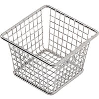 American Metalcraft FBSS44 4" x 4" x 3" Stainless Steel Square Mini Fry Basket