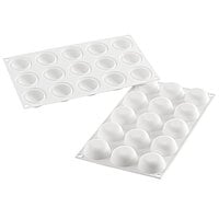 Silikomart GLOBE 26 15 Compartment Silicone Baking Mold with Border - 1 11/16 inch x 1 11/16 inch x 13/16 inch Cavities