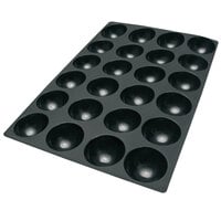 Silikomart SQ064 24 Compartment Half Spheres Silicone Baking Mold - 2 11/16 inch x 2 11/16 inch x 1 5/8 inch Cavities