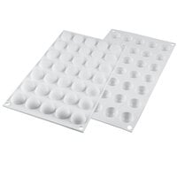 Silikomart MICRO DOME5 35 Compartment Micro Silicone Baking Mold with Border - 1 inch x 1 inch x 5/8 inch Cavities