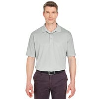 Henry Segal Men's Customizable Gray Short Sleeve Moisture Wicking Polo Shirt with UV Protection - 2XL