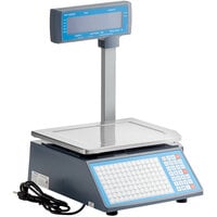 AvaWeigh PCSP30T 30 lb. Digital WiFi Price Computing Scale with Thermal Label Printer and LCD Tower Display, Legal for Trade