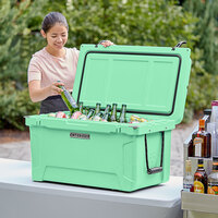 CaterGator CG65SF Seafoam 65 Qt. Rotomolded Extreme Outdoor Cooler / Ice Chest