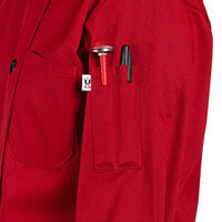 Uncommon Threads Moroccan 0405 Unisex Red Customizable Long Sleeve Chef Coat - L