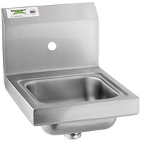 Regency 12 inch x 16 inch Wall Mounted Hand Sink for Hands-Free Faucet