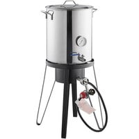 Backyard Pro BREWKIT3 Brewing Kit with 21 inch Tall Outdoor Gas Range / Patio Stove and 40 Qt. / 10 Gallon Stainless Steel Brewing Pot Kit