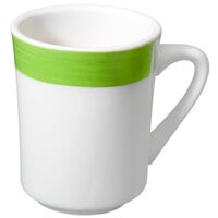 CAC R-17-G Rainbow Tierra Coffee Mug 8.5 oz. - Green - 36/Case