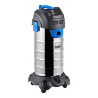 Lavex 10 Gallon Stainless Steel Commercial Wet / Dry Vacuum with Toolkit - 100-120V, 1200W