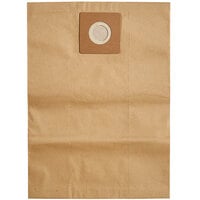 Lavex Janitorial Paper Filter Bag for 8 Gallon Wet / Dry Vacuum - 5/Pack