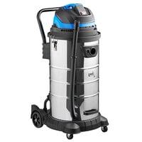 Lavex Janitorial 16 Gallon Stainless Steel Industrial Wet / Dry Vacuum with Toolkit - 100-120V, 1200W