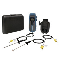Cooper-Atkins 93237-K EconoTemp Type-K Thermocouple Thermometer Kit with 3 Probes, Wall-Mount Bracket, and Hard Carry Case