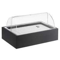 Vollrath Cubic Full Size Display Kit with Wooden Base, Roll Top Cover, and Cold Pack