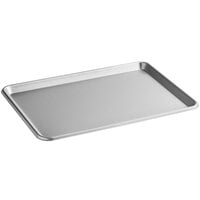 Baker's Mark Half Size NSF 20 Gauge 13" x 18" Open Bead Rim Stainless Steel Bun Pan / Sheet Pan