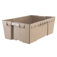 Orbis NO2416-9 Stack-N-Nest 24 inch x 16 inch x 8 11/16 inch Beige Poultry Container / Meat Lug