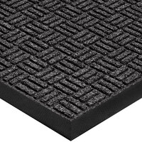 Lavex Water Absorbent Charcoal Parquet Indoor Entrance Mat - 3/8" Thick