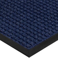 Lavex Water Absorbent Blue Waffle Indoor Entrance Mat - 3/8" Thick