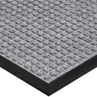 Lavex Water Absorbent Gray Waffle Indoor Entrance Mat - 3/8" Thick
