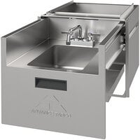 Advance Tabco 7-PS-47 19 7/8 inch x 22 5/8 inch Concealed In-Drawer Hand Sink with 8 inch Deck Mounted Swing Spout Faucet