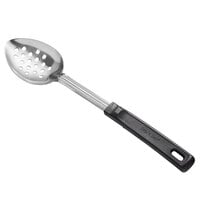 Vollrath 46946 14 inch Stainless Steel Perforated Basting Spoon with Black Grip 'N Serv® Handle