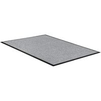 Lavex Janitorial Water Absorbent 2' x 3' Gray Waffle Indoor Entrance Mat - 3/8 inch Thick