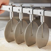 Ateco 13946 3 15/16 inch Stainless Steel Plain Pastry Cutter Wheel with Locking Hardware - 4/Set