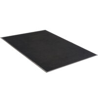 Lavex Janitorial Plush 2' x 3' Solid Black Olefin Indoor Entrance Mat - 3/8 inch Thick