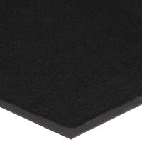 Lavex Janitorial Plush 2' x 3' Solid Black Olefin Indoor Entrance Mat - 3/8 inch Thick