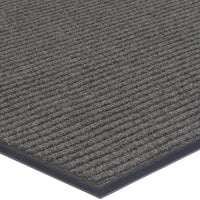 Lavex Needle Rib 2' x 3' Gray Indoor Entrance Mat - 3/8" Thick