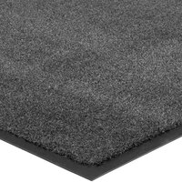 Lavex Plush Charcoal Olefin Indoor Entrance Mat - 3/8" Thick