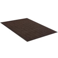 Lavex Janitorial Chevron Rib 2' x 3' Brown Indoor Entrance Mat - 3/8 inch Thick