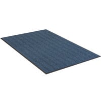 Lavex Janitorial Chevron Rib 2' x 3' Blue Indoor Entrance Mat - 3/8 inch Thick