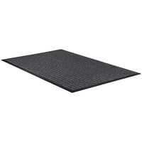 Apache Mills Water Absorbent 4' x 10' Charcoal Parquet Indoor Entrance Mat - 3/8" Thick