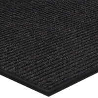 Lavex Needle Rib 2' x 3' Pepper Indoor Entrance Mat - 3/8" Thick