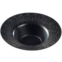 Solia VF40512 Accueil 6.8 oz. Round Sugarcane Bowl with Black PLA Coating - 400/Case