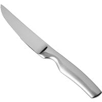 Fortessa 1.5.STK.01.250 Prime Cut 9 1/2 inch Brushed Finish Serrated Edge Steak Knife - 6/Pack