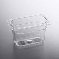 Choice 1/9 Size Clear Polycarbonate Food Pan - 4 inch Deep