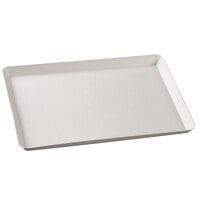 Solia VF502602 Kanopee 14 5/8 inch x 10 5/8 inch Sugarcane Plate with White PLA Lamination - 100/Case