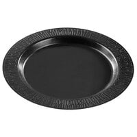 Solia VF40510 Accueil 10 5/8 inch Round Sugarcane Plate with Black PLA Coating - 200/Case