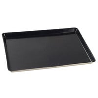 Solia VF50263 Kanopee 14 5/8 inch x 10 5/8 inch Sugarcane Plate with Black PLA Lamination - 100/Case