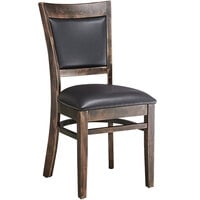 Lancaster Table & Seating Sofia Vintage Finish Upholstered Back Chair with Padded Seat