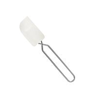 Linden Sweden 4751200 10 inch White High-Heat Silicone Spatula with Stainless Steel Handle
