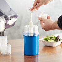 Steril-Sil 30 oz. Blue Condiment Dispenser Kit with 1 oz. Pump and Dome Top Lid