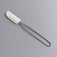 Linden Sweden 3101200 9" White High-Heat Silicone Spatula with Stainless Steel Handle