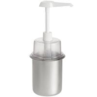 Steril-Sil 30 oz. Stainless Steel Condiment Dispenser Kit with 1 oz. Pump and Dome Top Lid