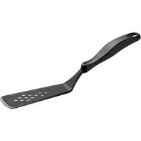 Linden Sweden 1010.02 Gourmaid 11 1/4" Black High-Heat Silicone Perforated Spatula / Turner