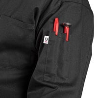 Uncommon Threads Classic Knot 0403 Unisex Black Customizable Long Sleeve Chef Coat - L