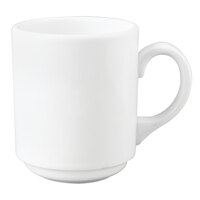 Chef & Sommelier FM543 Eternity Plus 11.5 oz. Warm White Rolled Edge Stackable China Hudson Mug by Arc Cardinal - 36/Case